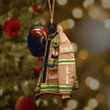 Personalized Brown Firefighter Christmas Ornament