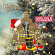 Personalized Led Christmas Santa Hat Firefighter Christmas Ornament