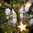 Personalized Firefighter White Set Christmas Ornament