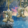 Military Boots Christmas Ornament