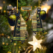 Personalized Firefighter Yellow Helmet Christmas Ornament