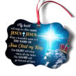 Special Cross And Lion Aluminium Ornament - The Light Will Shine When All Else Fades