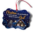 Fancy Christian Aluminium Ornament - Christmas Is The Most Beautiful Gift