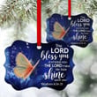 Unique Butterfly Aluminium Ornament - The Lord Bless You