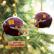 Personalized Washington Football Team Helmet Christmas Ornament