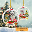 Personalized Santa Husky Christmas Ornament