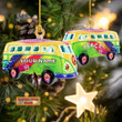 Personalized Hippie Peace Christmas Ornament