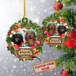 Personalized Dachshund Merry Christmas Ornament