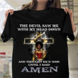 Black Wonder Woman Luon Cross Tshirt The Devil Saw Me With My Head Down
