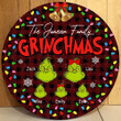 Personalized Grinch Christmas Decoration - Grinch Wood Circle Sign