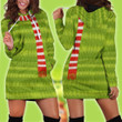 Christmas Grinch Costume Hoodie Dress For Women PANHDR0009