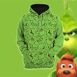 Grinch Hoodie And Jogger Set PAN3DSET0214