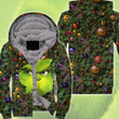 Grinch Costume Pine Tree Fleece Zip Hoodie