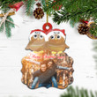 Personalized Photo Christmas Couple Ornament Owl