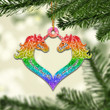 Personalized Christmas Ornament Unicorn Couple