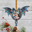 Personalized Photo Christmas Ornament Dragons Couple