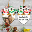 Personalized Christmas Couple Ornament Penguin