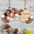 Personalized Christmas Couple Ornament Otter