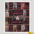 Personalized Horror Movies Blanket Character Quote