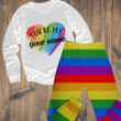 Personalized Matching Pajamas For Couple LGBT Rainbow