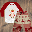 Matching Raglan Pajamas For Couple Reindeer Christmas