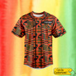 American African Shirt Kente Print Pattern Baseball Jersey