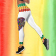 African Ethopian Outfit Ethopia Colorful Lion Tank Top And Legging Set
