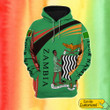 Personalized Zambian Outfit Zambia Coat Of Arm African Africa Hoodie