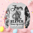 Personalized Christian Easter Sweatshirt Because Jesus Heaven Knows My Name