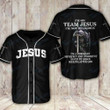 Happy Easter Day I'm On Team Jesus Baseball Jersey Shirt