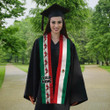 Personalized Mexican Flag Graduation Stole Emboired Floral Sash