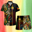 Mozambique Africa Mozambican Capulana African Outfit Hawaiian Set
