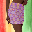 African Kente Tribal Pattern Halter Sleeveless Tank Top And Hip Skirt Set
