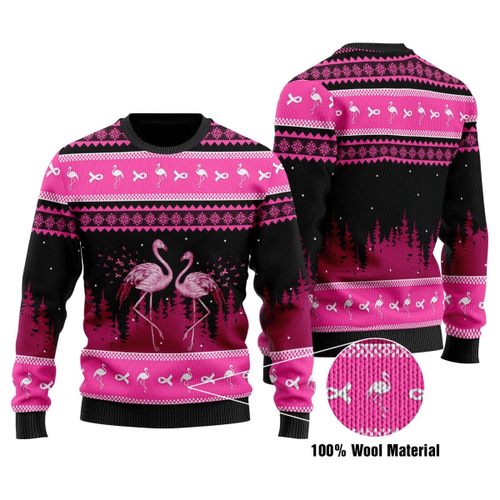 BC Awareness Flamingo Christmas Sweater
