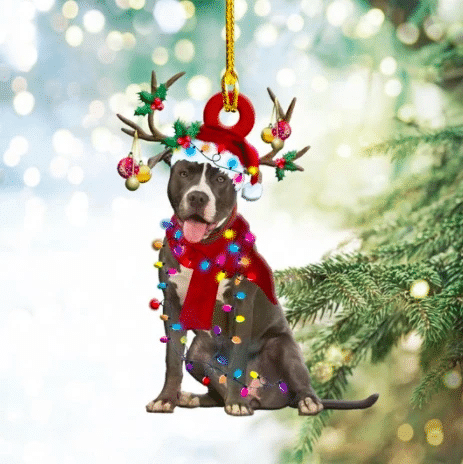 Pitbull Christmas Ornament 3