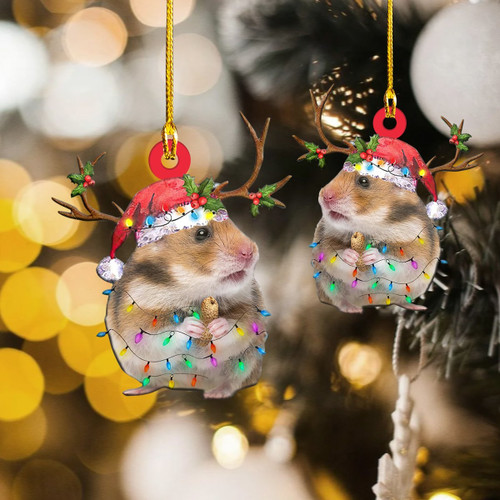 Hamster Christmas Ornament