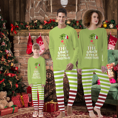 Grinch Pajamas How Stole Christmas For Family PANPAJ0015