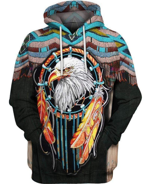 Native American Dreamcatcher Eagle Hoodie 3D All Over Print