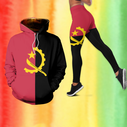 Angola Africa Angolan African Outfit Hoodie And Legging Set