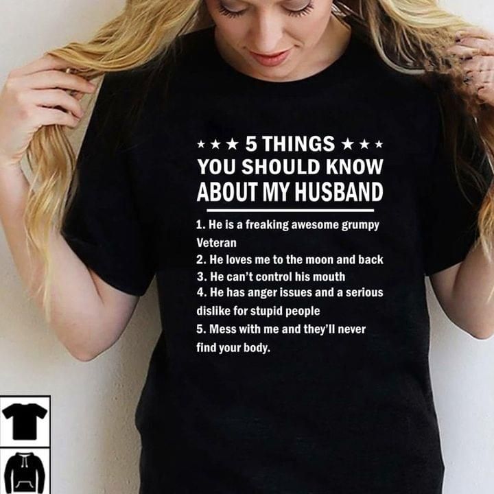 5 Things You Should Know About My Husband He Is Freaking Funny Tshirt PAN2TS0070