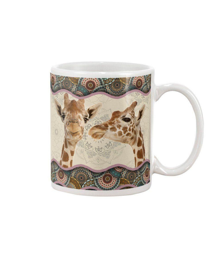 Giraffe Boho Pattern Gift For Giraffe Lovers Mug