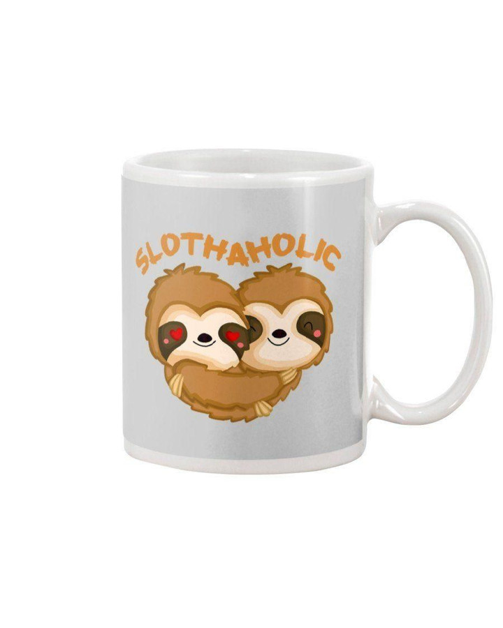 Sloth Aholic Heart Gift For Sloth Lovers Mug