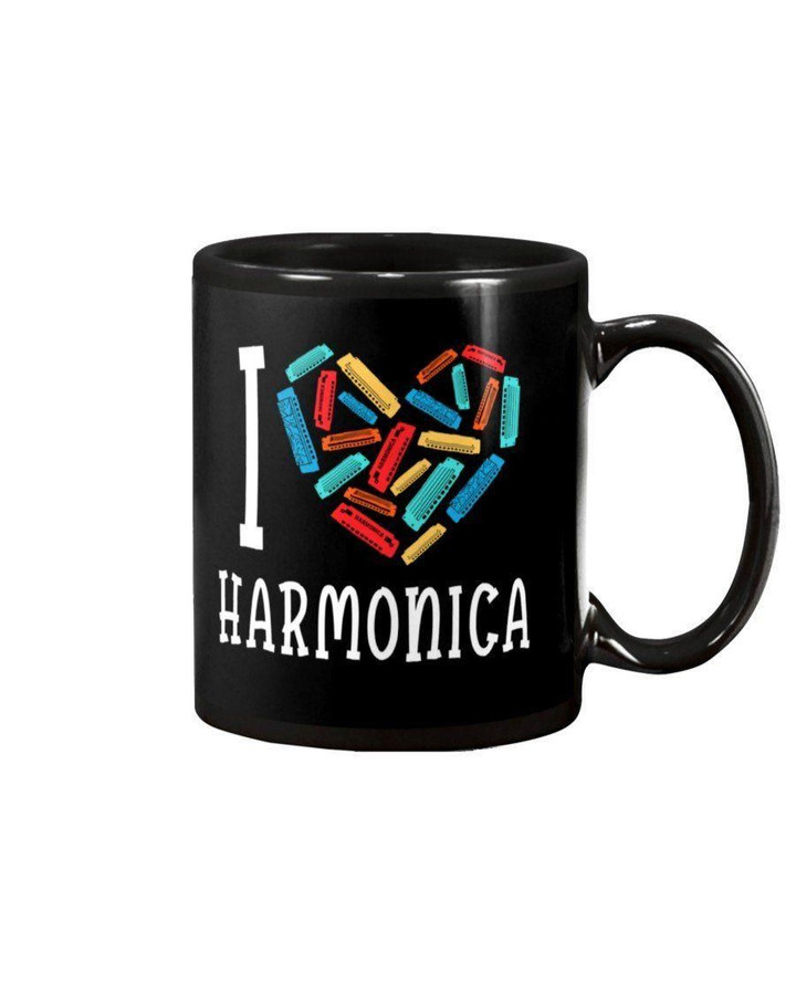 I Love Harmonica Gift For Music Instrument Lovers Mug