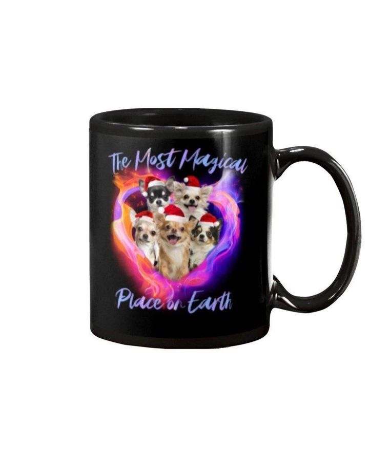 Chihuahua Christmas Neon Heart Gift For Dog Lovers Mug