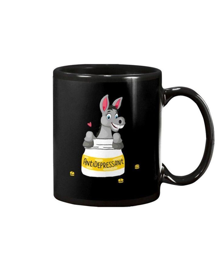 Funny Donkey Anti Depressant Meaning Gift For Women Mug