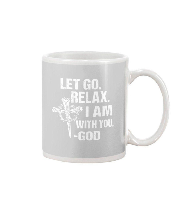 Let You Relax I Am With You Gray Background Mug