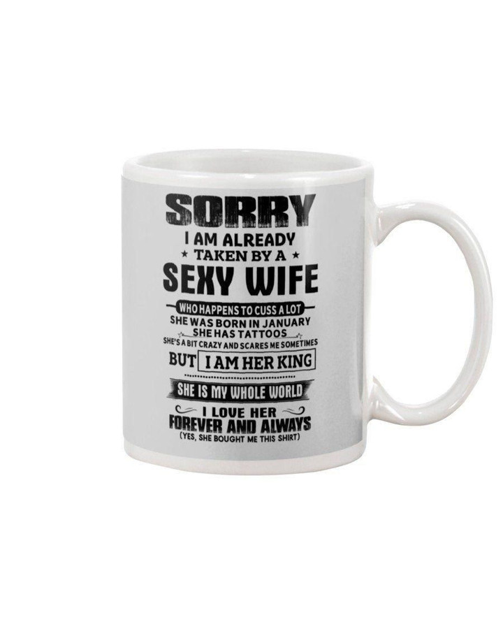 Gift For Husband She Is My Whole World Who Was Born In January Mug