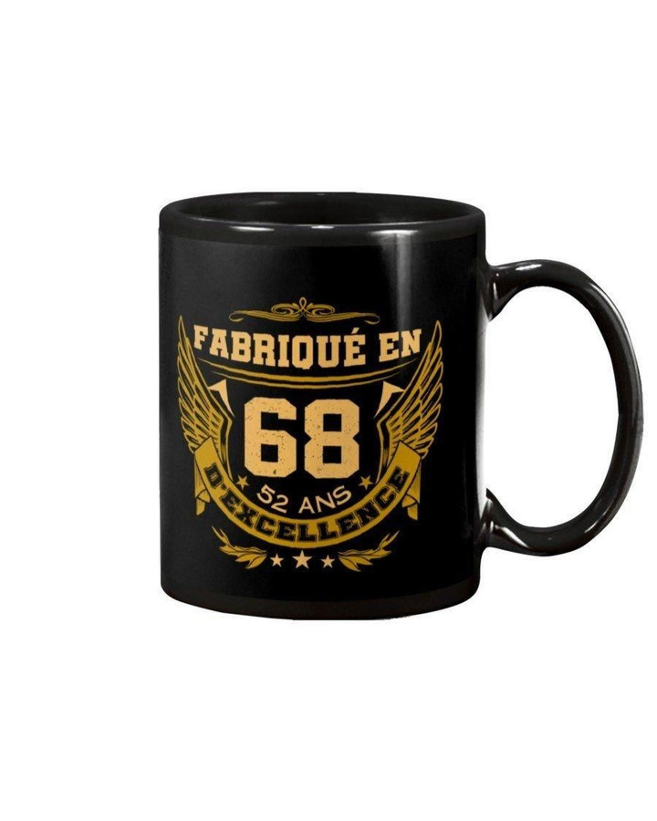 Fabriqu En 68 52 Ans D'Excellence Custom Design Mug