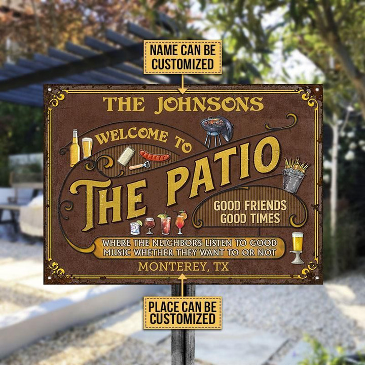 Personalized Patio Grilling Listen To The Good Music Customized Classic Metal Signs