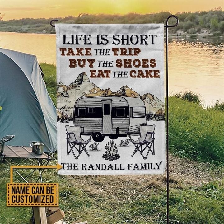 Personalized Camping Life Is Short Customized Flag